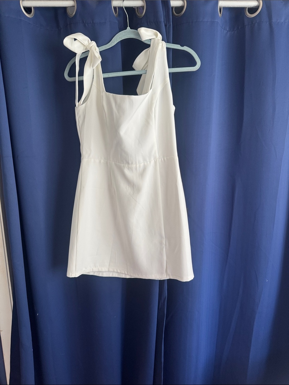 Lulu's White Tie-Shoulder Mini Dress